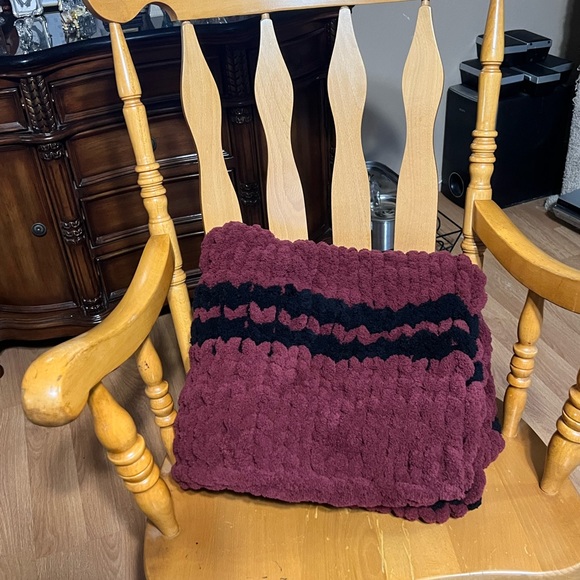Other - Chenille hand knit throw / afghan